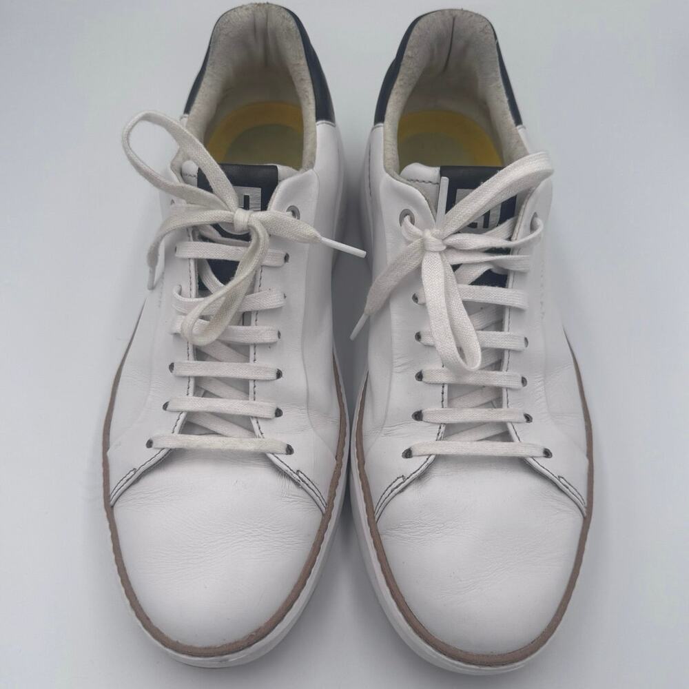 Cole Haan GrandPro Topspin Men’s 11M White Leather Sneakers Navy Casual Shoes